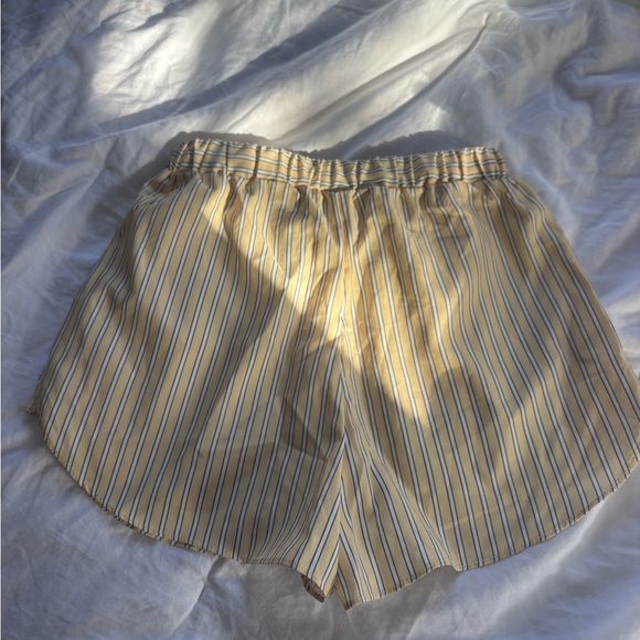 Missguided Yellow and White Striped Athletic Shorts - Picture 5 of 6